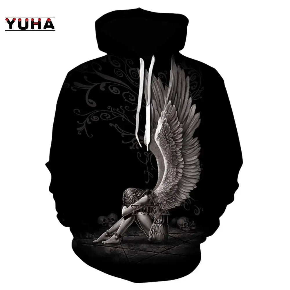 Eagle/ Raven Tattoo Vegvisir Red 3D All Over Printed Men's Hoodie & Sweatshirt Unisex Zip Hoodies Casual Tracksuits