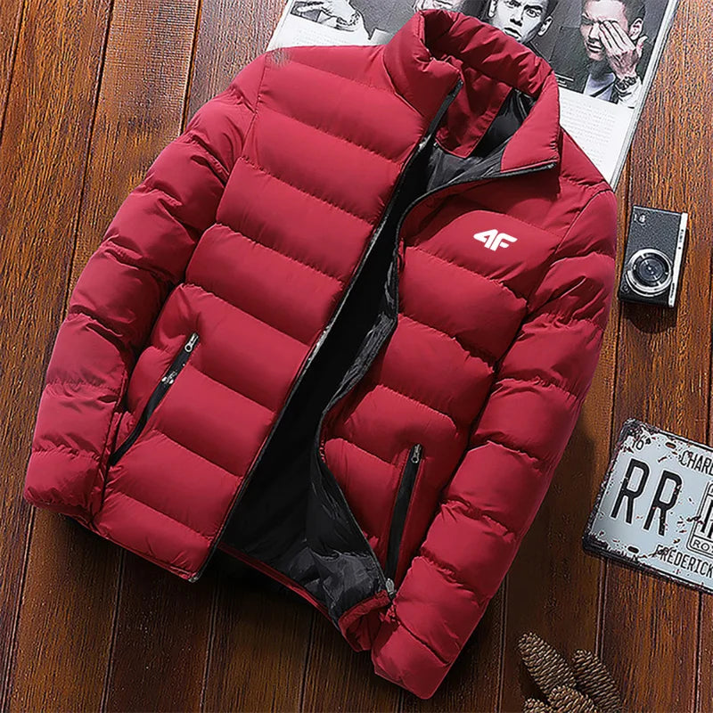 Winter new men's casual stand collar cotton jacket outdoor sports fashion cotton jacket