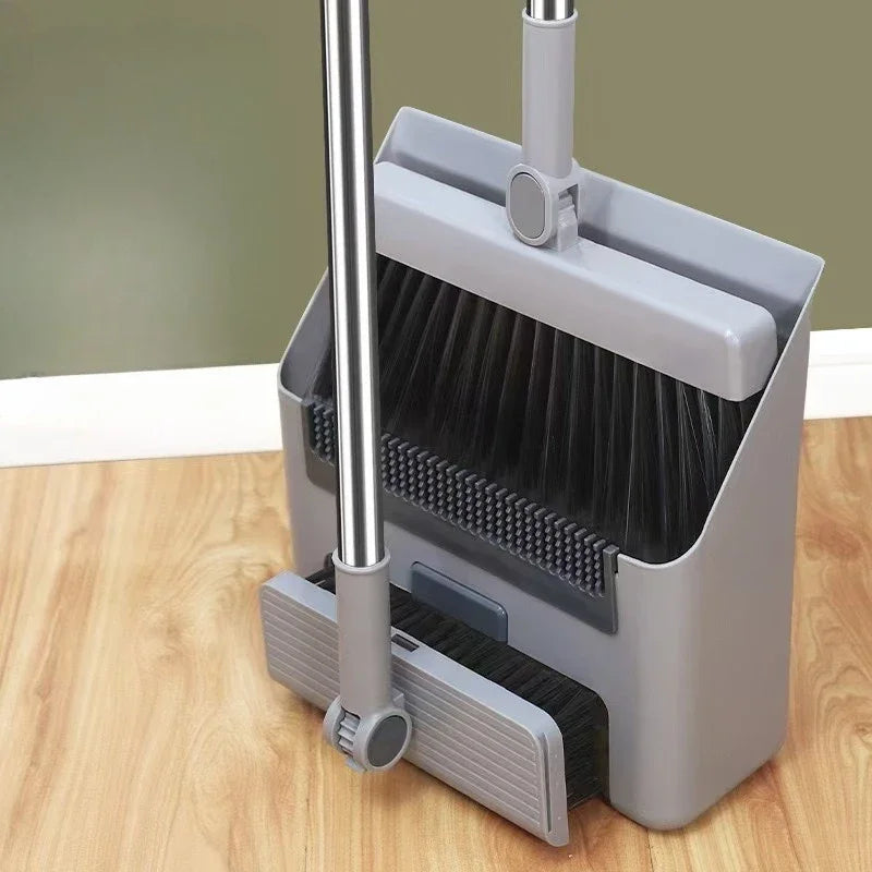 Durable soft bristle non-stick foldable broom shovel broom brush 3-in-1 combination cleaning broom set