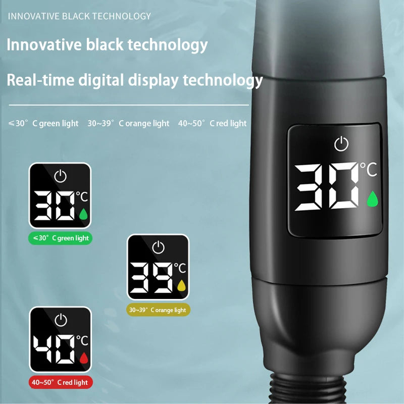 Xiaomi Water Temperature Digital Display Shower Head Turbo High pressure shower head  set household 5-Mode Bathroom Accessories