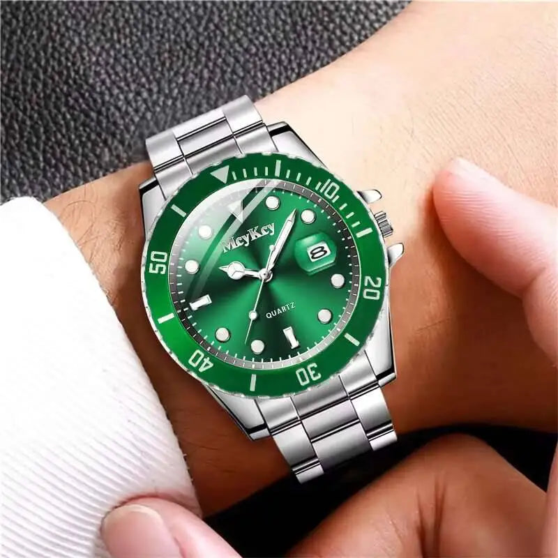 Fashion Calendar Men Quartz Watch Luxury Large Dial  Man Business Watches Reloj Hombre