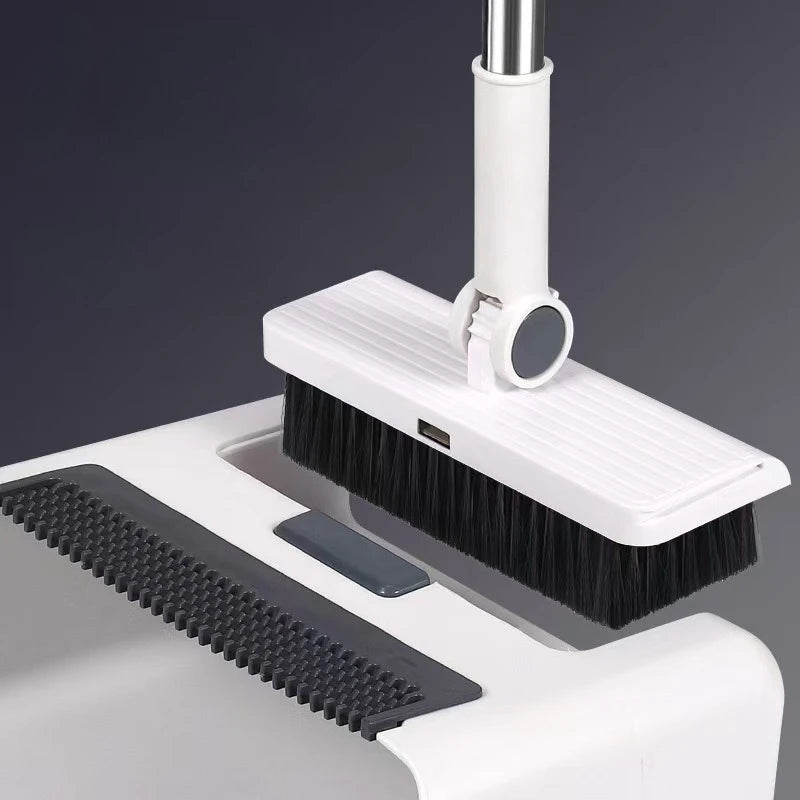 Durable soft bristle non-stick foldable broom shovel broom brush 3-in-1 combination cleaning broom set
