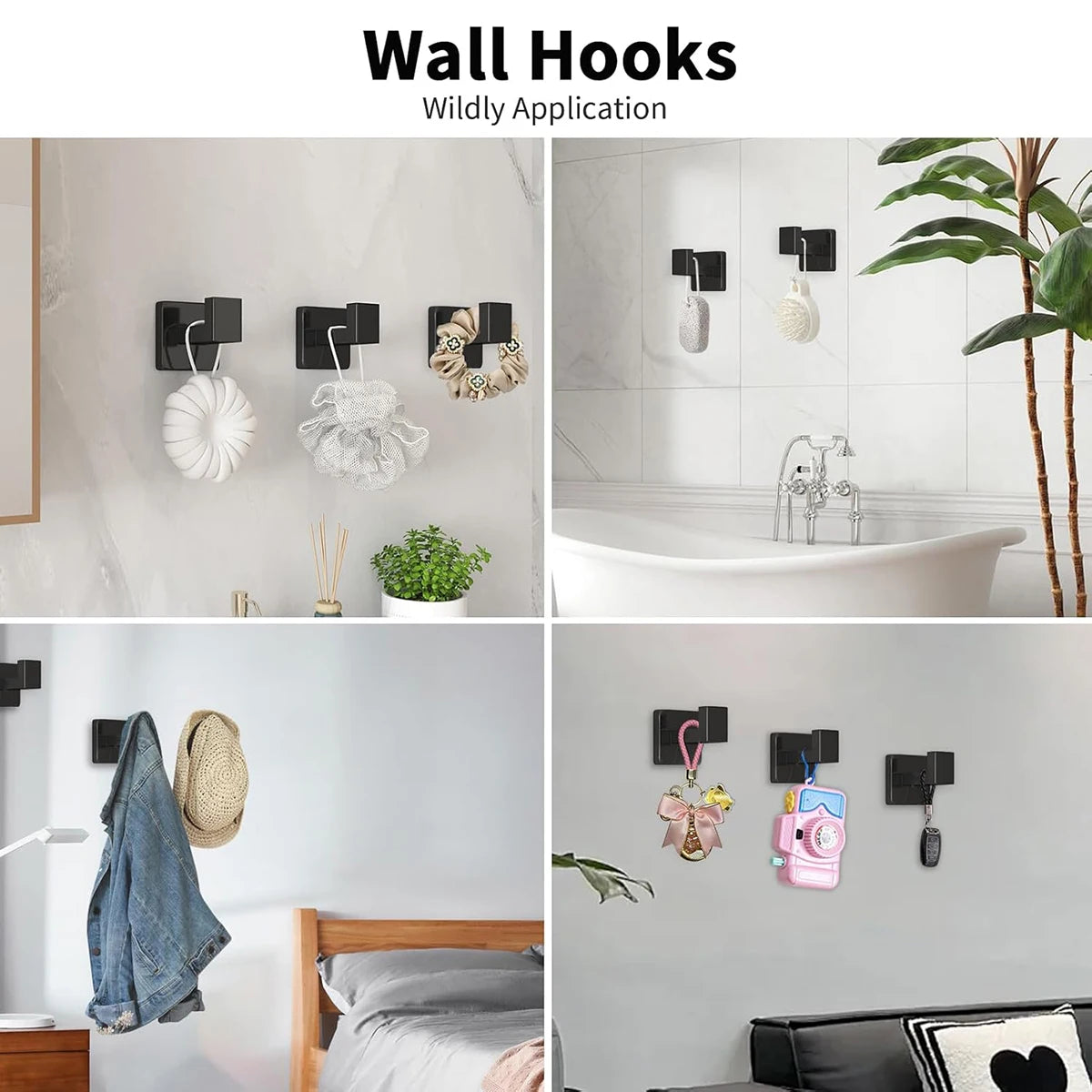 Bathroom Hardware Set Accessories Matte Black Shelf Robe Hook Hanger Towel Rail Bar Rack Tissue Paper Holder Stainless Steel Kit