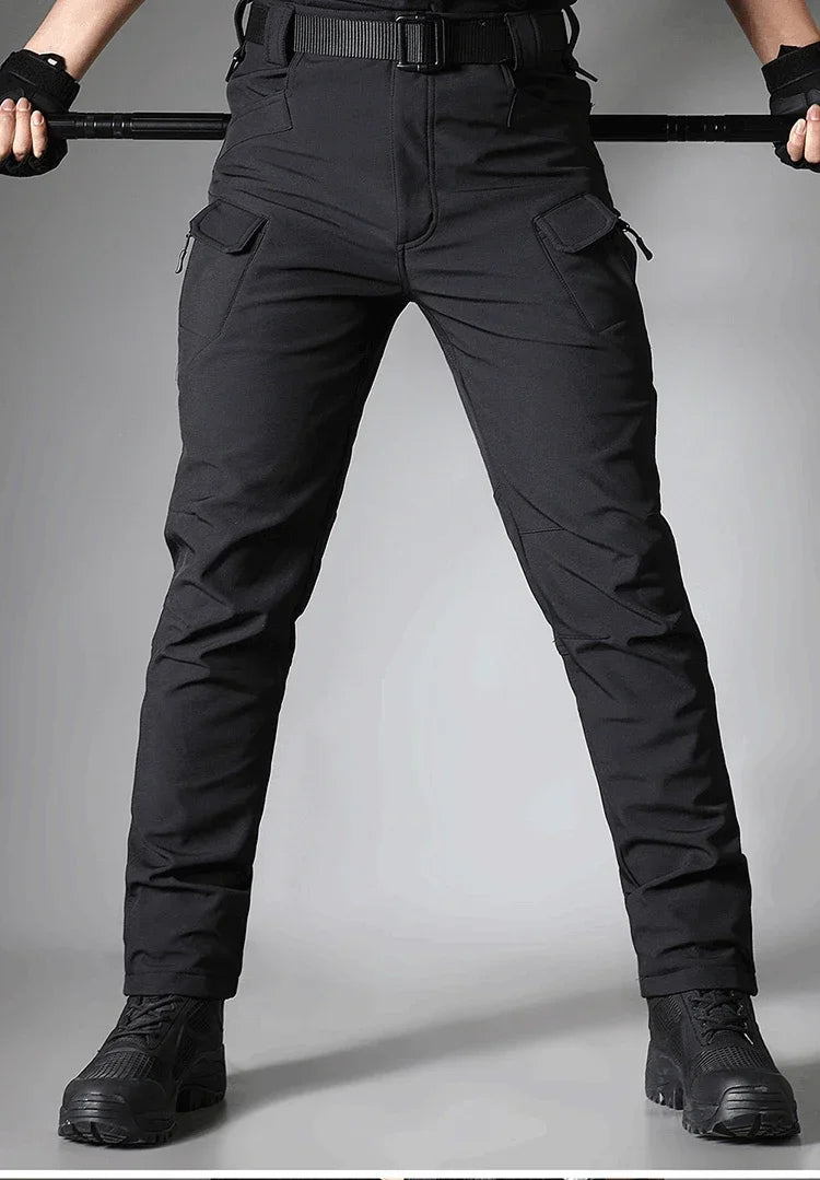 Winter Pants Men Outdoor Windproof Waterproof Thick Tactical Trousers Softshell Fleece Hunting Warm Multi-pocket Work Camo 4XL