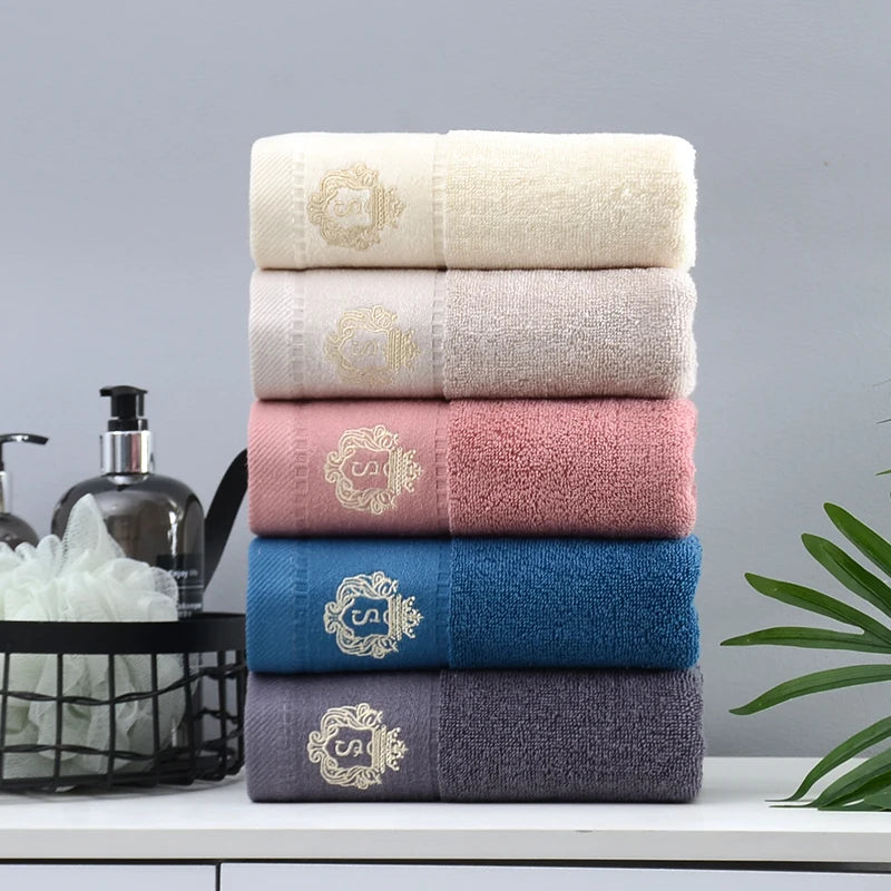 1/2/3pcs Bathroom Towels Sets Embroidered Cotton Big Bath Towels 70x140cm and 35x75cm Face Shower Daily Use Towels 수건 세트 Toallas