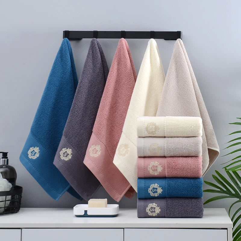 1/2/3pcs Bathroom Towels Sets Embroidered Cotton Big Bath Towels 70x140cm and 35x75cm Face Shower Daily Use Towels 수건 세트 Toallas