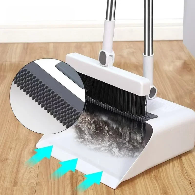 Durable soft bristle non-stick foldable broom shovel broom brush 3-in-1 combination cleaning broom set
