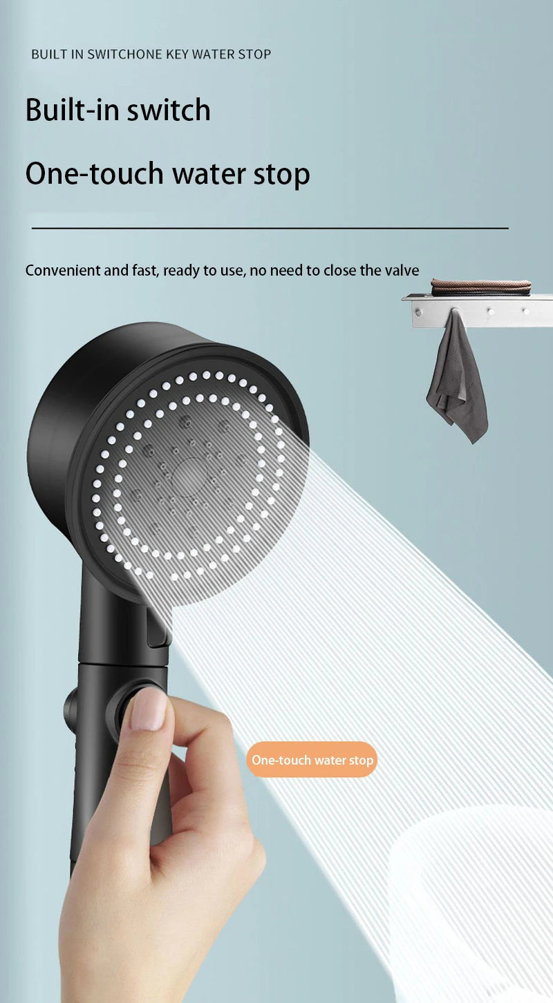 Xiaomi Water Temperature Digital Display Shower Head Turbo High pressure shower head  set household 5-Mode Bathroom Accessories