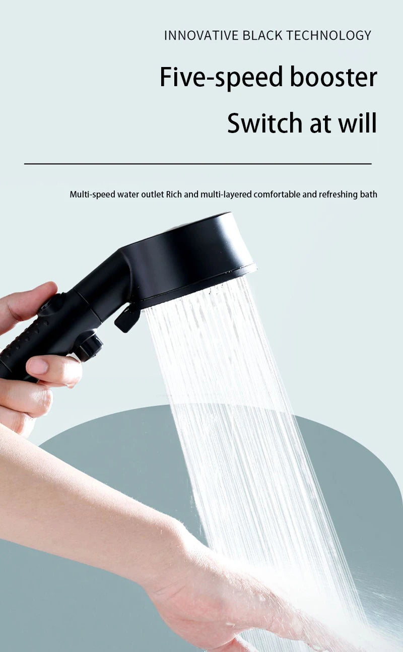 Xiaomi Water Temperature Digital Display Shower Head Turbo High pressure shower head  set household 5-Mode Bathroom Accessories