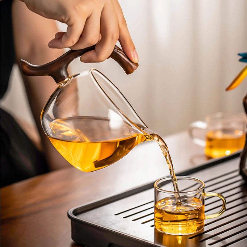 Glass Automatic Tea Set  Lazy Tea Maker High End Magnetic Suction Teapot