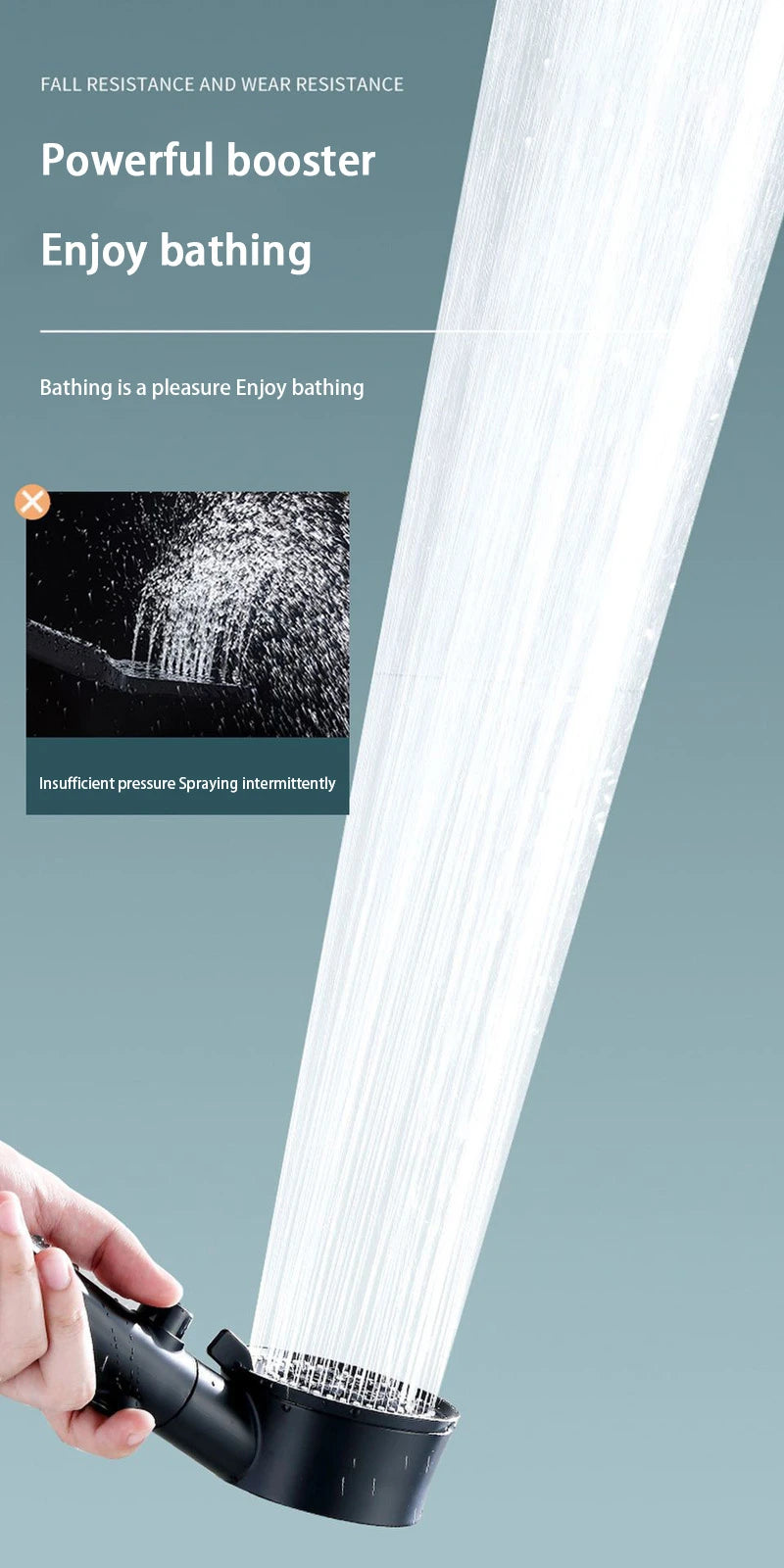 Xiaomi Water Temperature Digital Display Shower Head Turbo High pressure shower head  set household 5-Mode Bathroom Accessories