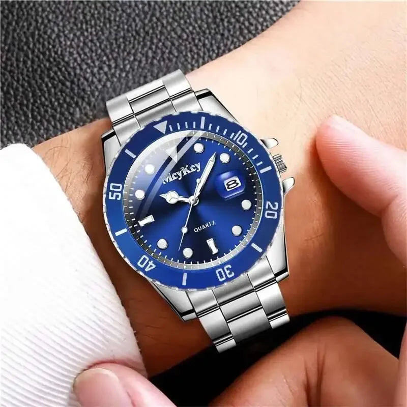Fashion Calendar Men Quartz Watch Luxury Large Dial  Man Business Watches Reloj Hombre