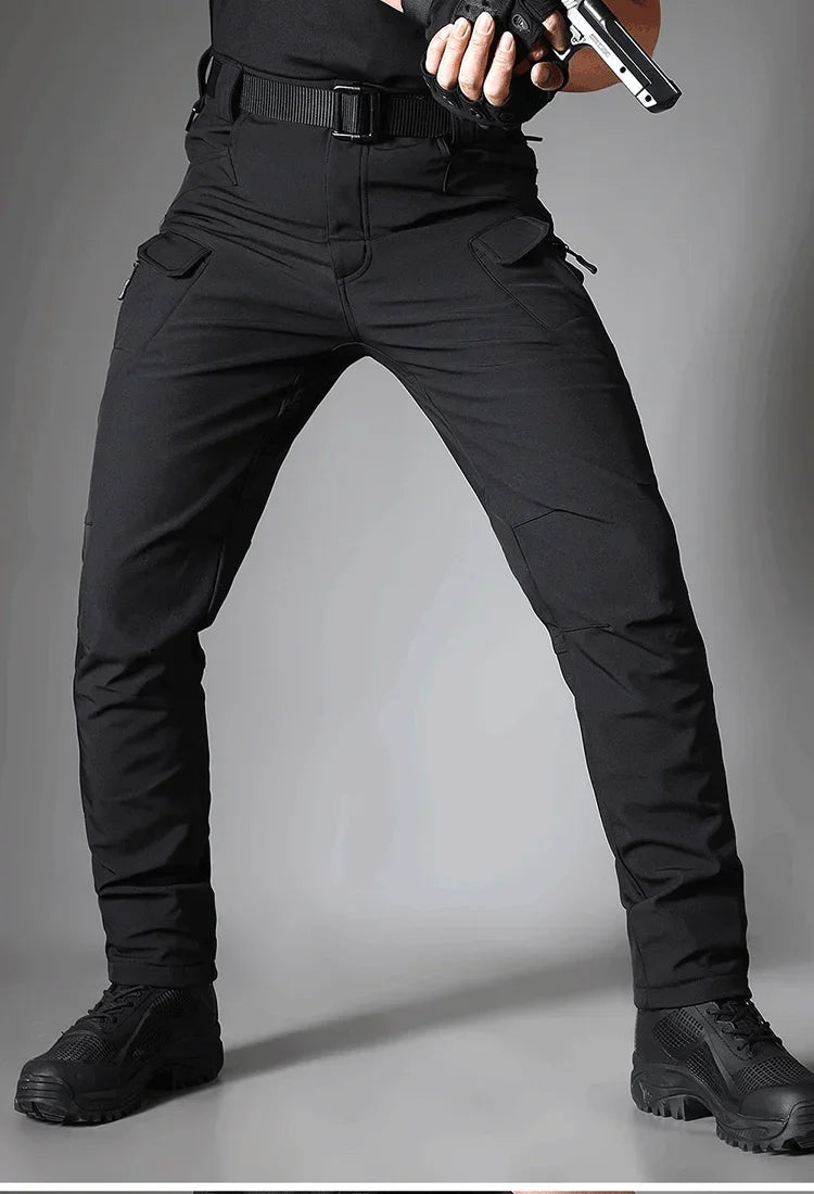 Winter Pants Men Outdoor Windproof Waterproof Thick Tactical Trousers Softshell Fleece Hunting Warm Multi-pocket Work Camo 4XL