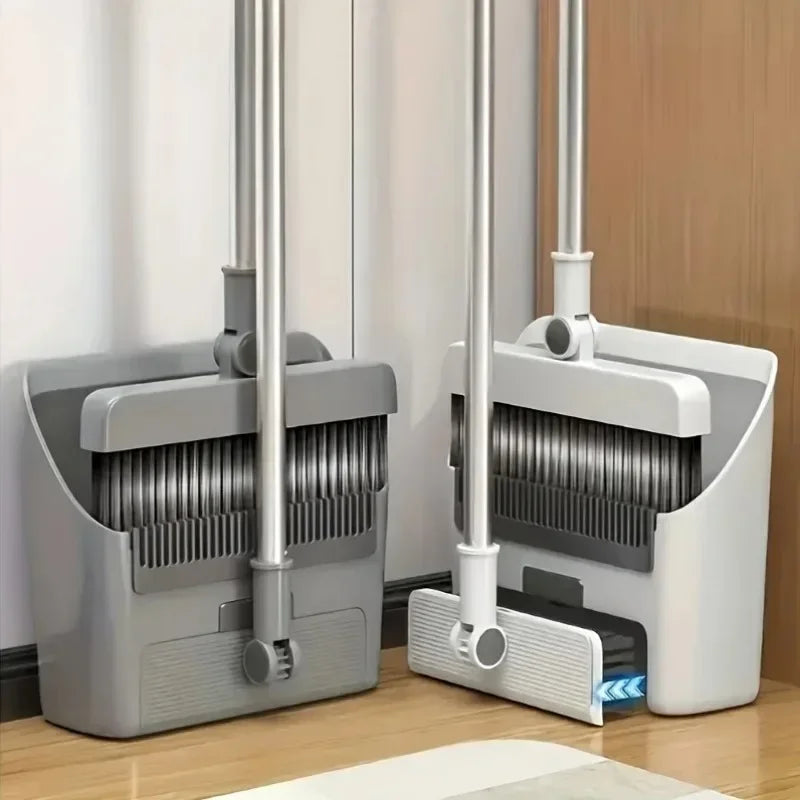 Durable soft bristle non-stick foldable broom shovel broom brush 3-in-1 combination cleaning broom set