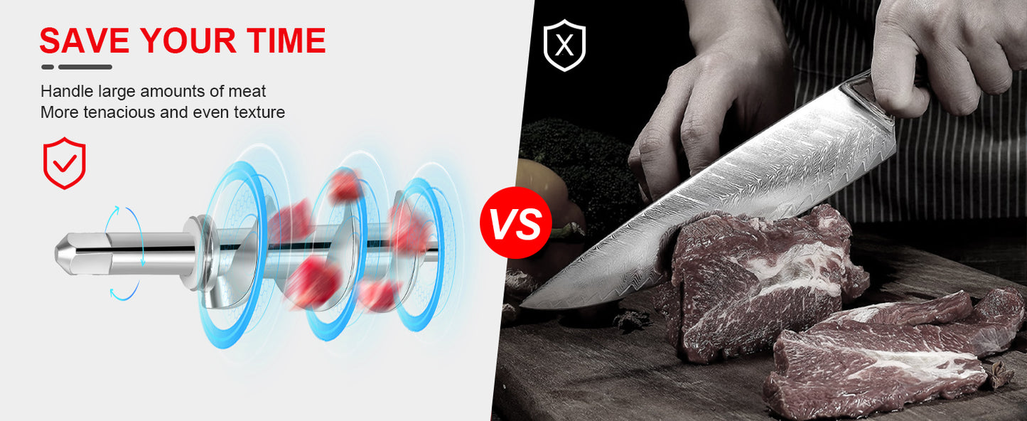 Metal Food Grinder Attachments for all KitchenAid chef and Cuisinart Stand Mixers SM-50 Series. Meat Grinders, Sausage Stuff